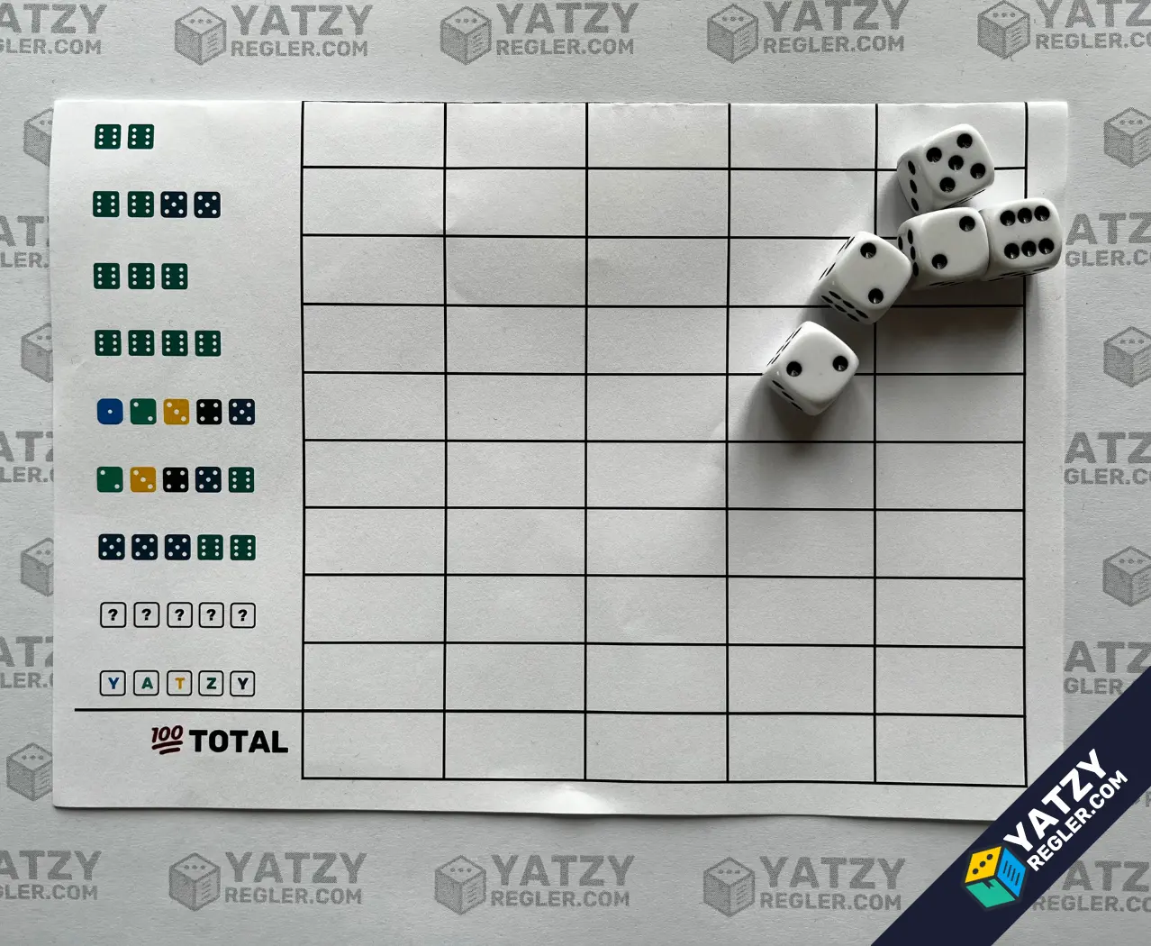 The Lower Section: Here you score combinations.